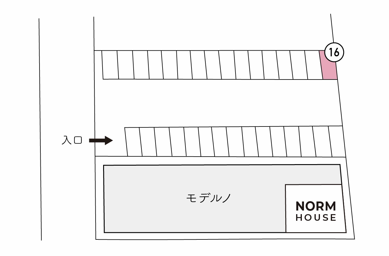 NORM HOUSE 駐車場案内図